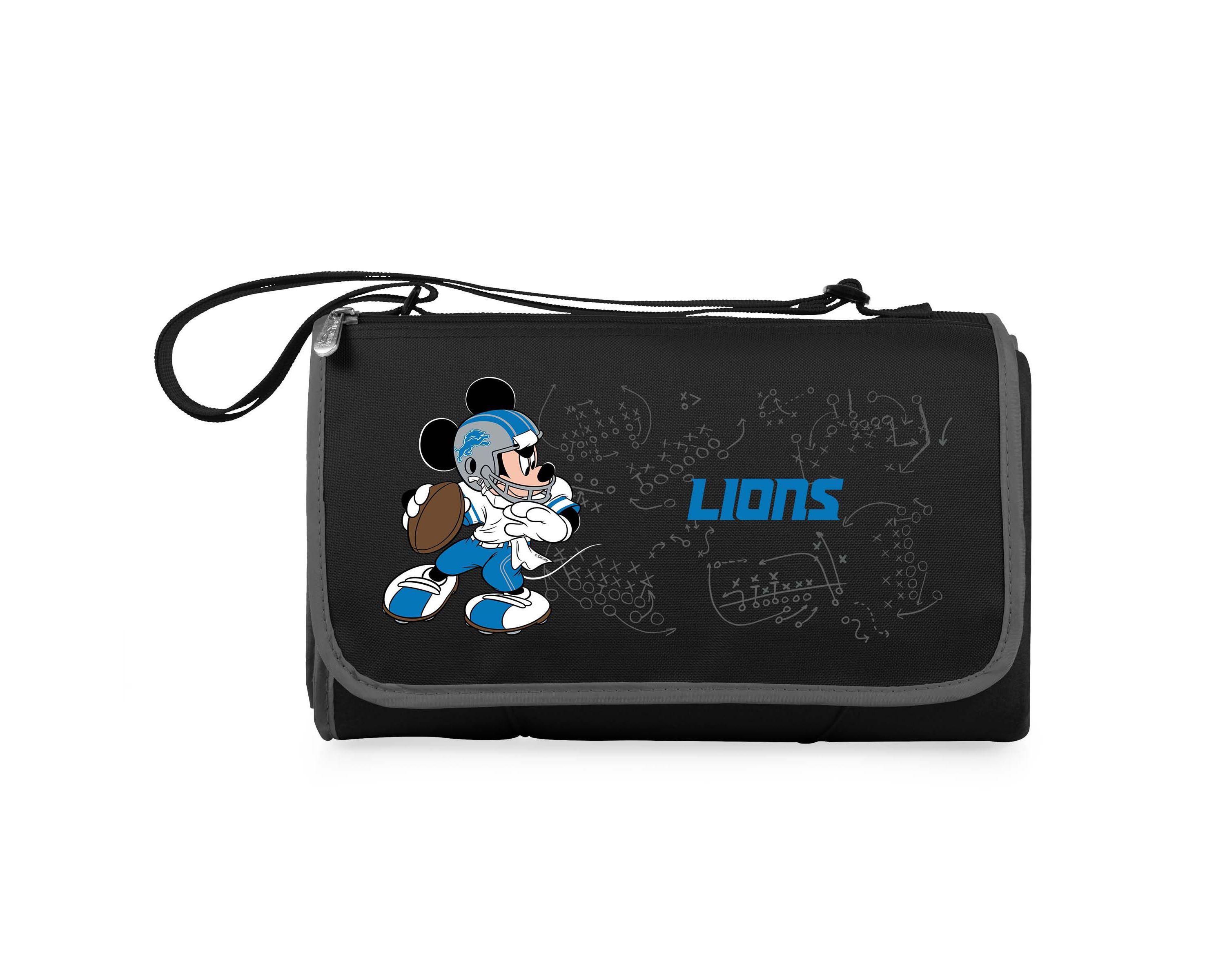 Jacksonville Jaguars - Mickey Mouse - Blanket Tote Outdoor Picnic Blanket, (Black with Black Exterior)
