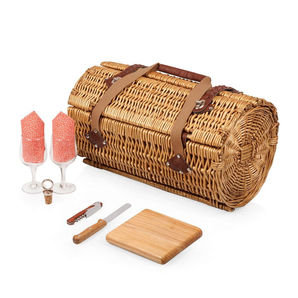 Verona Wine & Cheese Picnic Basket, (Pine Green)