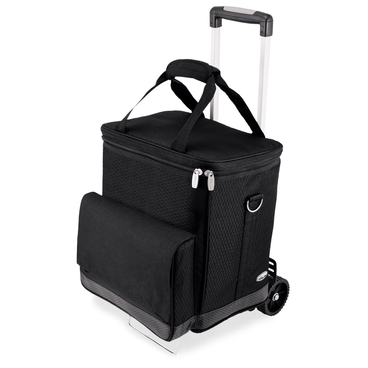 Cellar 6-Bottle Wine Carrier & Cooler Tote, (Black with Gray Accents)