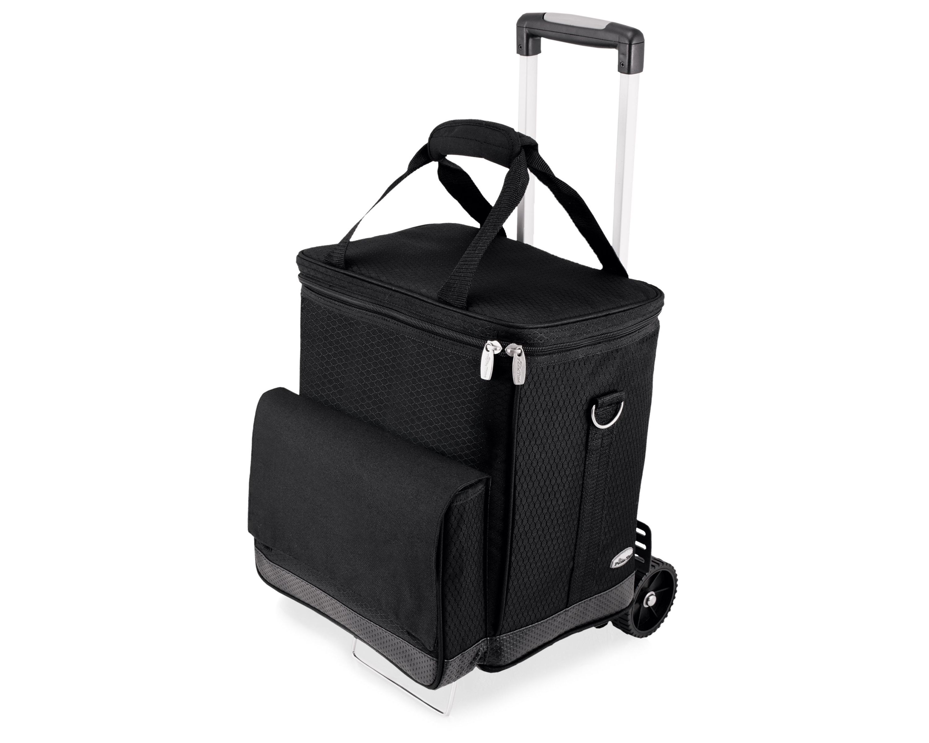 Cellar 6-Bottle Wine Carrier & Cooler Tote, (Black with Gray Accents)
