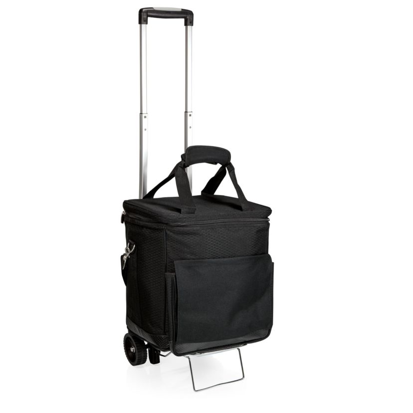Cellar 6-Bottle Wine Carrier & Cooler Tote, (Black with Gray Accents)