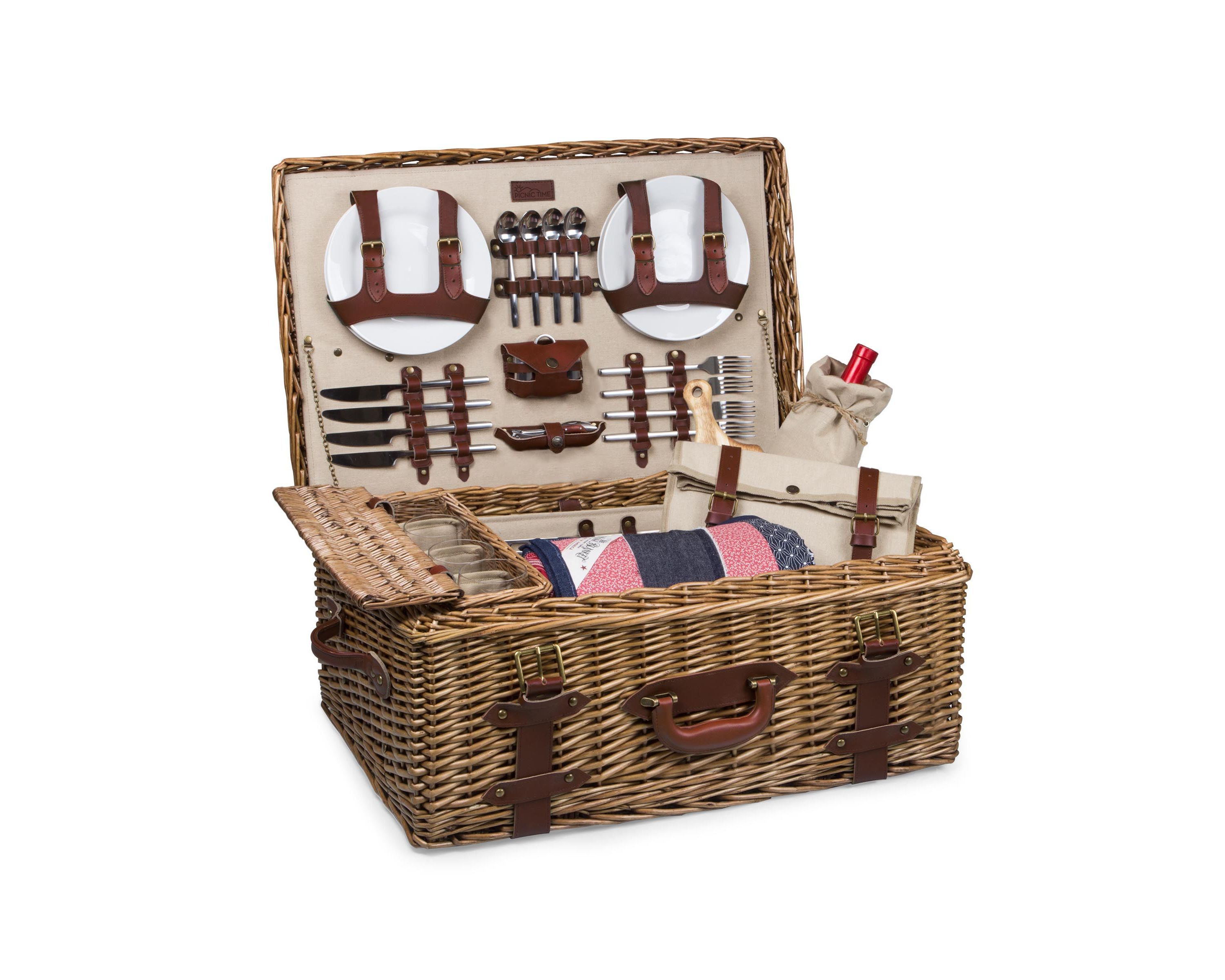 Charleston Picnic Basket, (Light Willow)