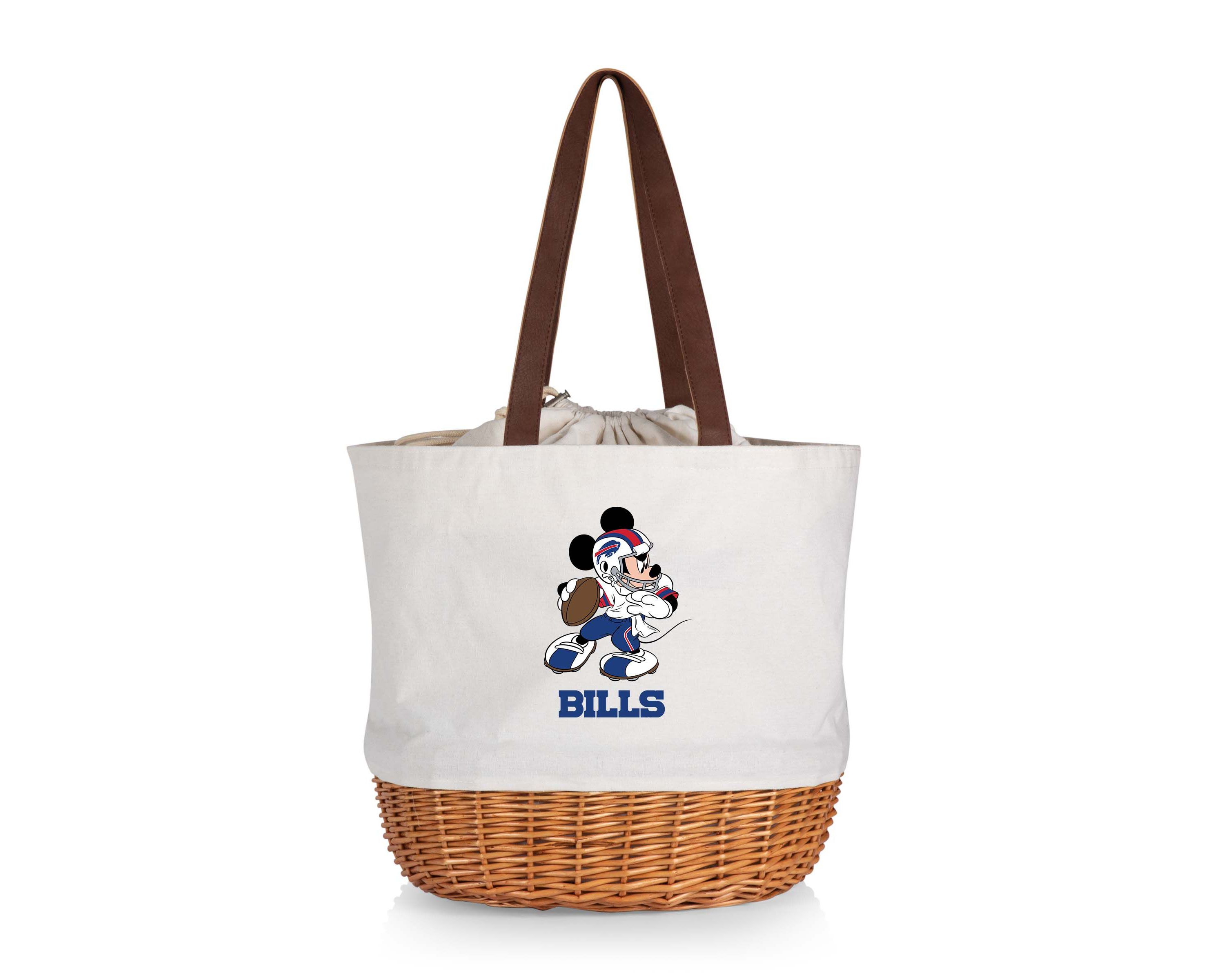 Disney NFL Cobrand Mickey Mouse & Arizona Cardinals Coronado Canvas and Willow Basket Tote
