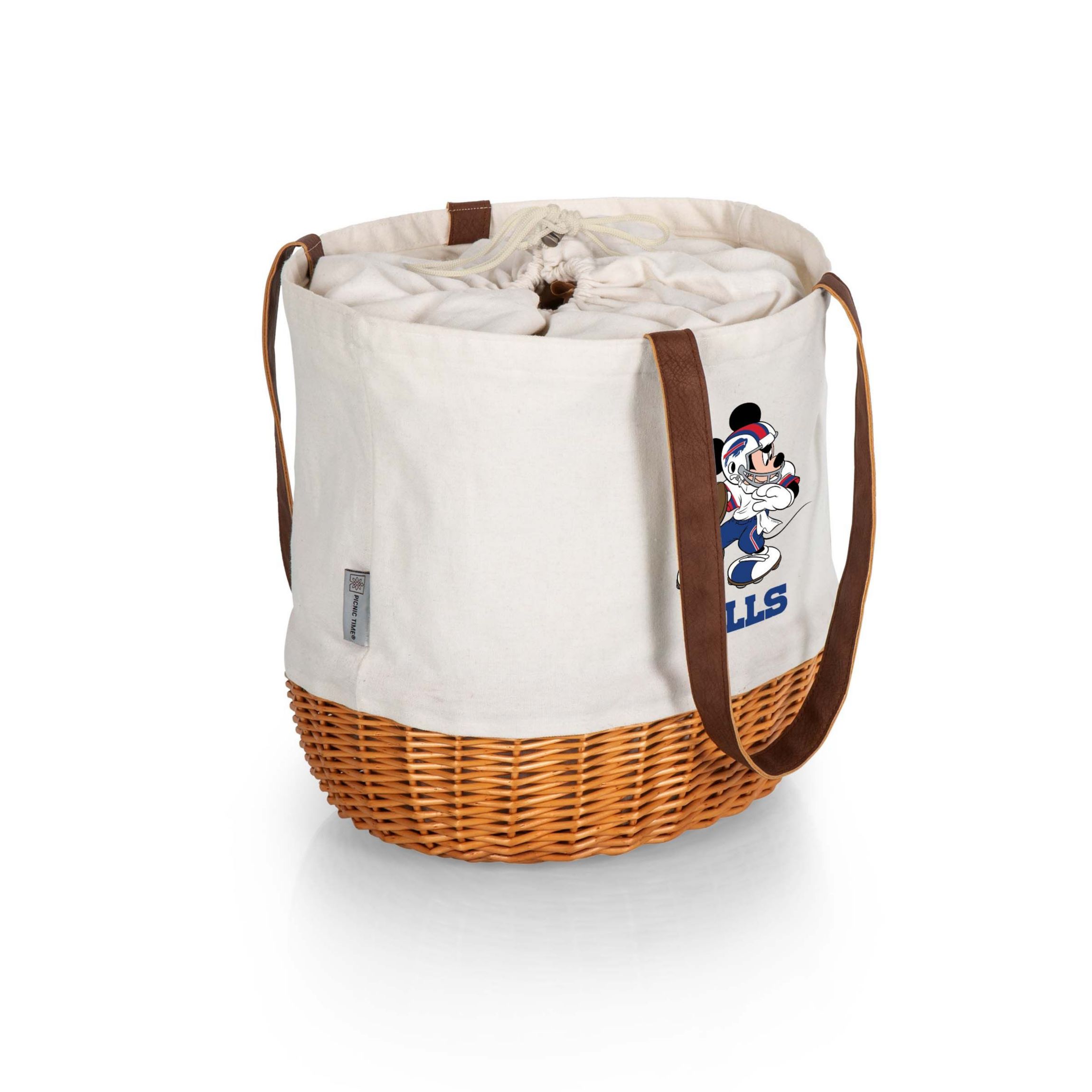 Disney NFL Cobrand Mickey Mouse & Los Angeles Chargers Coronado Canvas and Willow Basket Tote