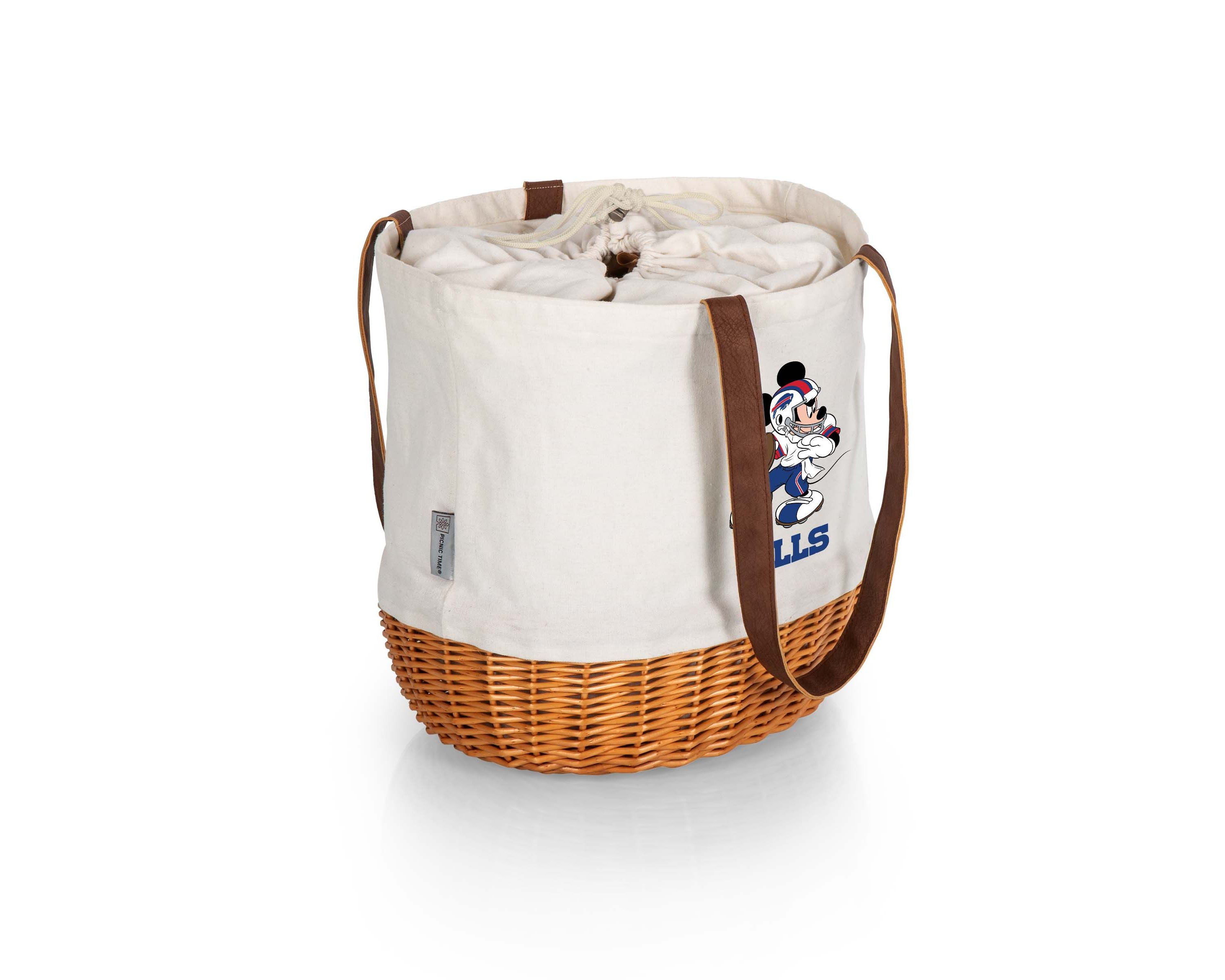 Disney NFL Cobrand Mickey Mouse & Arizona Cardinals Coronado Canvas and Willow Basket Tote