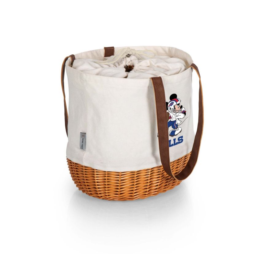 Disney NFL Cobrand Mickey Mouse & Arizona Cardinals Coronado Canvas and Willow Basket Tote