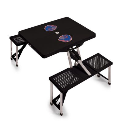 Picnic Time NCAA Boise State Broncos Picnic Table Portable Folding Table with Seats