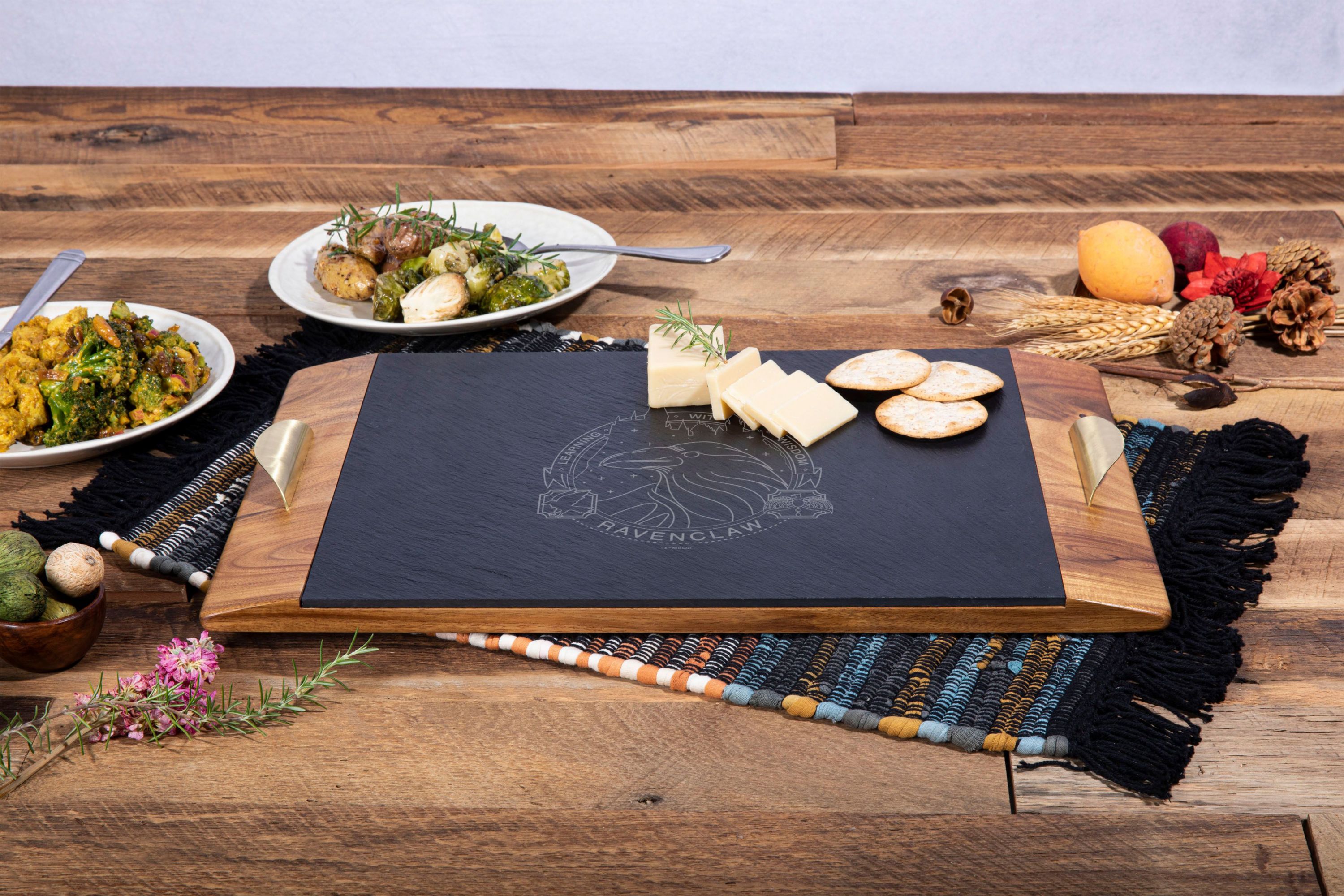 Harry Potter Ravenclaw Covina Acacia and Slate Serving Tray