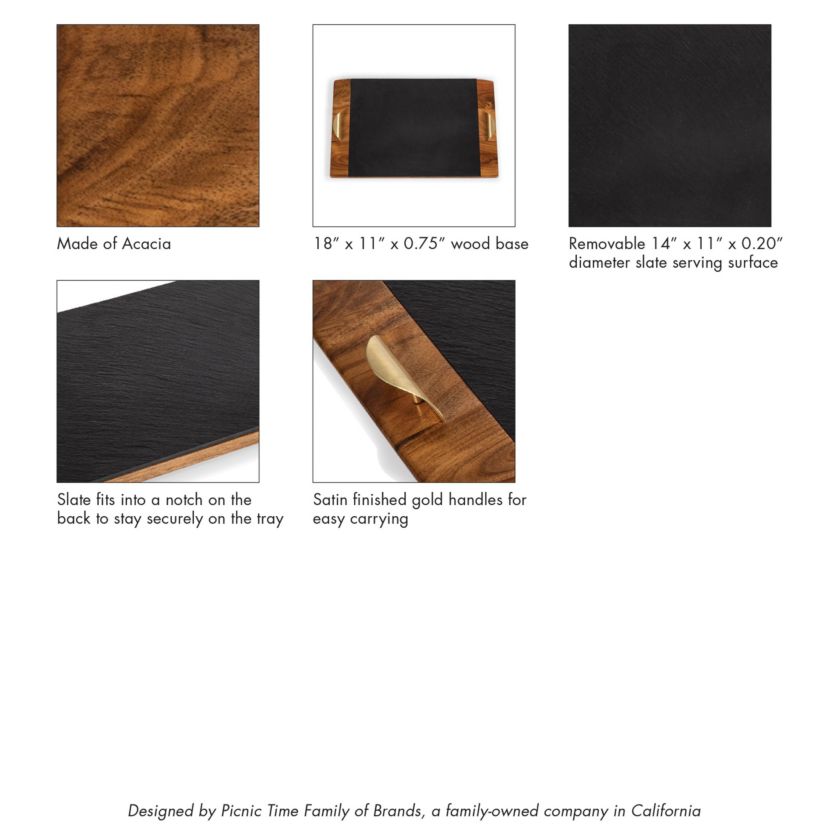 Harry Potter Ravenclaw Covina Acacia and Slate Serving Tray