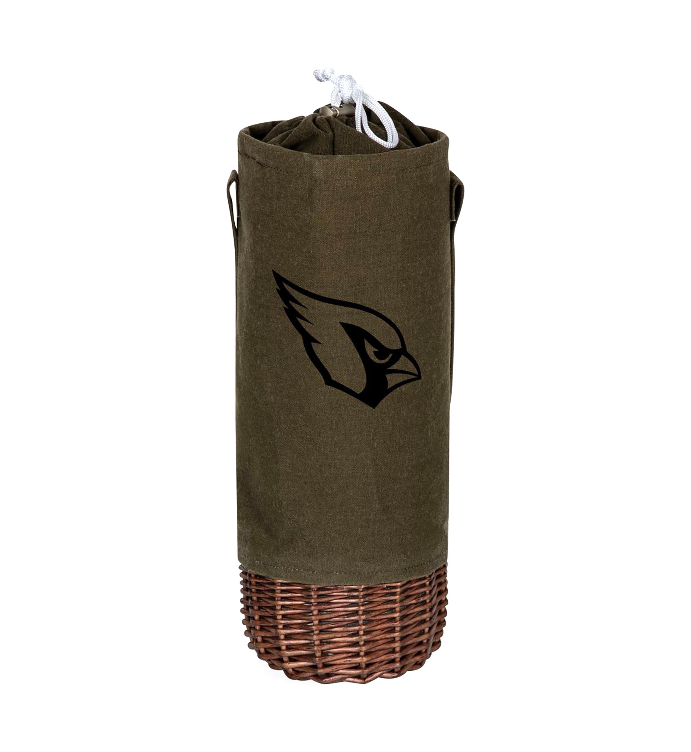 NFL Arizona Cardinals Malbec Insulated Canvas and Willow Wine Bottle Basket