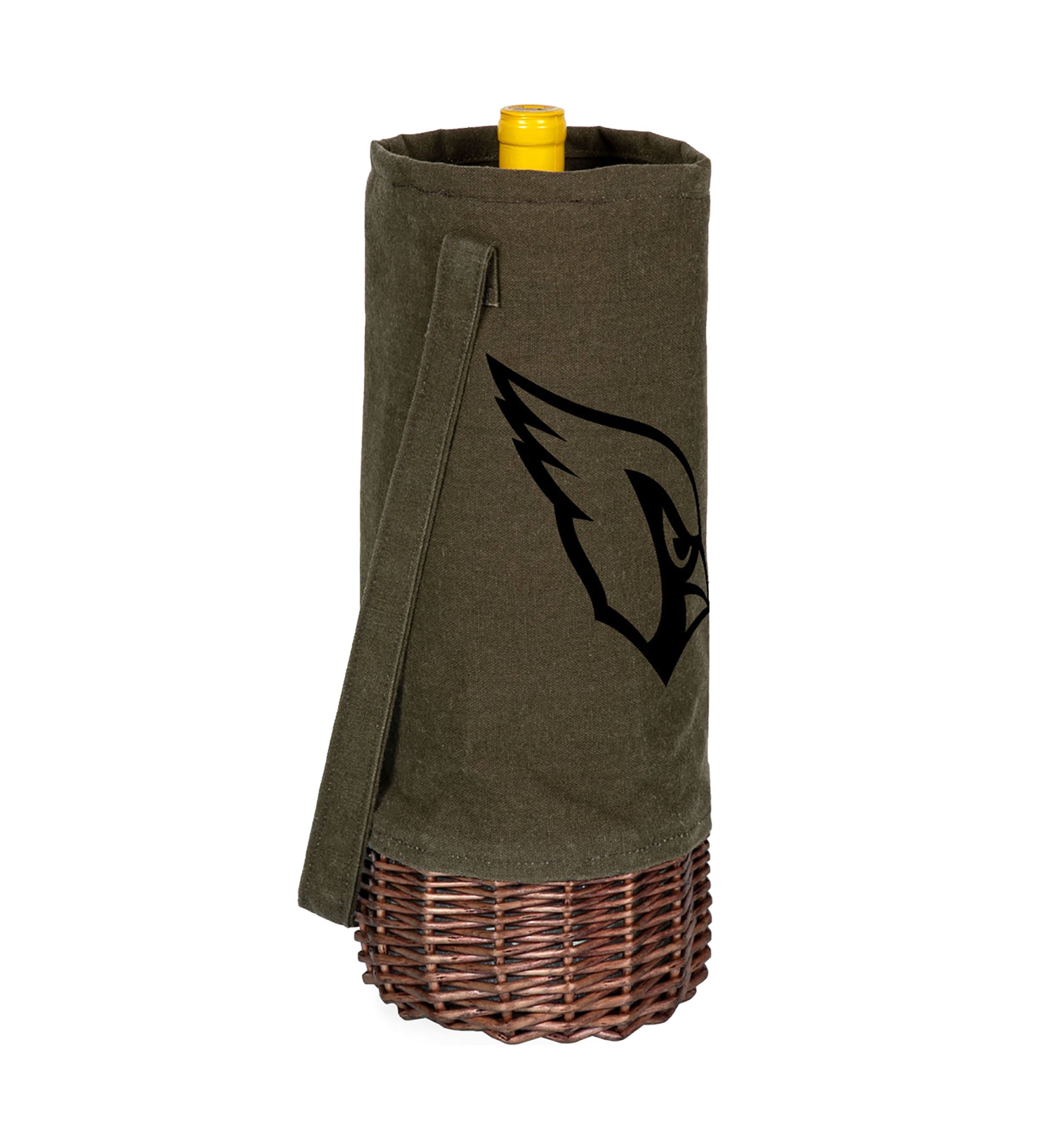 NFL Arizona Cardinals Malbec Insulated Canvas and Willow Wine Bottle Basket