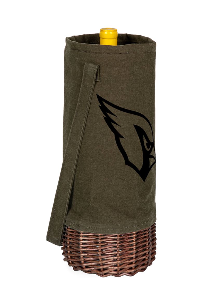 NFL Arizona Cardinals Malbec Insulated Canvas and Willow Wine Bottle Basket