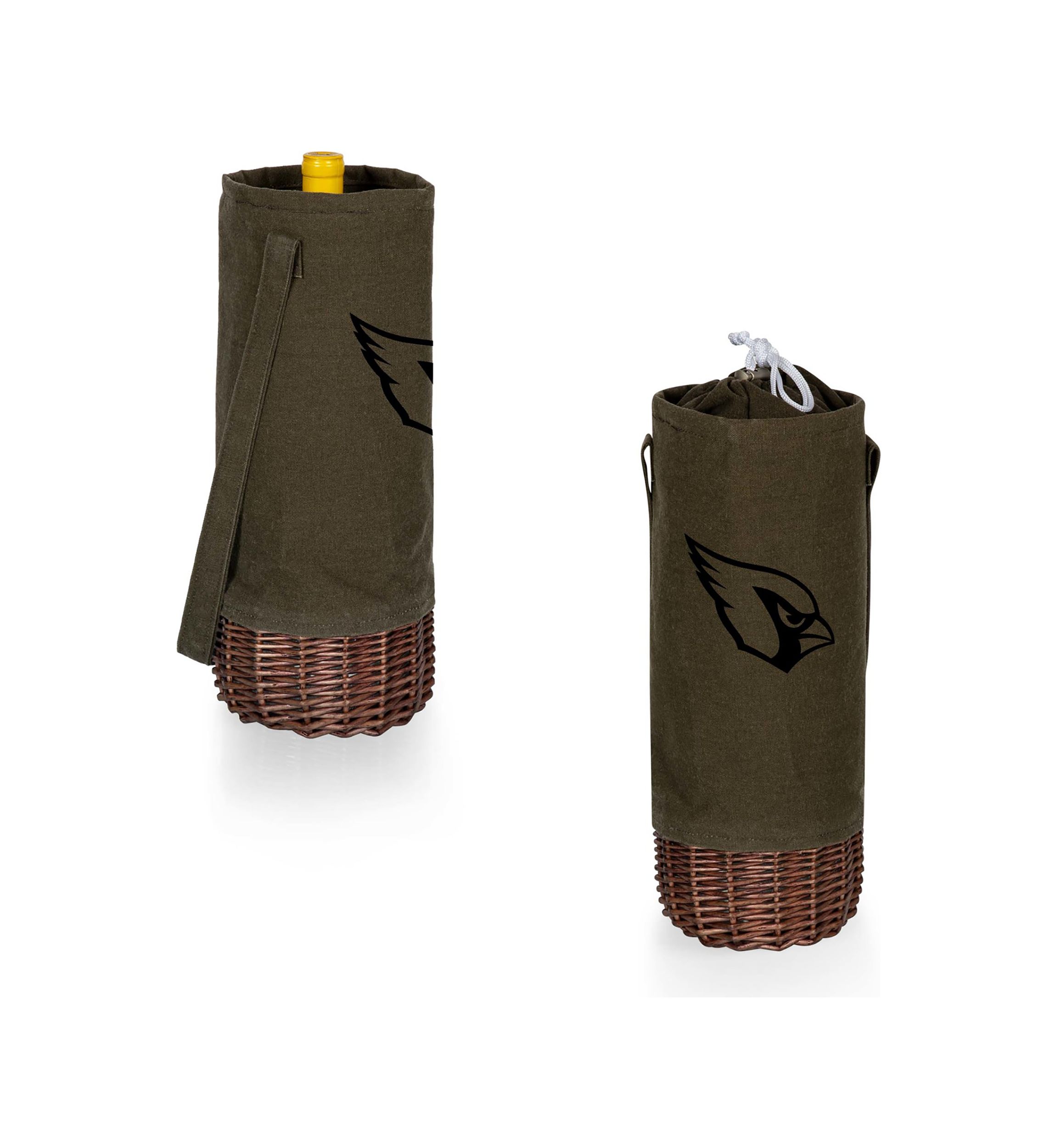 NFL Arizona Cardinals Malbec Insulated Canvas and Willow Wine Bottle Basket