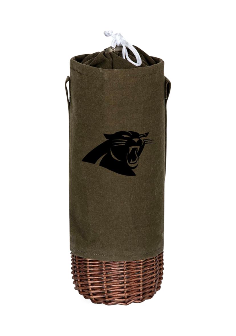 NFL Carolina Panthers Malbec Insulated Canvas and Willow Wine Bottle Basket