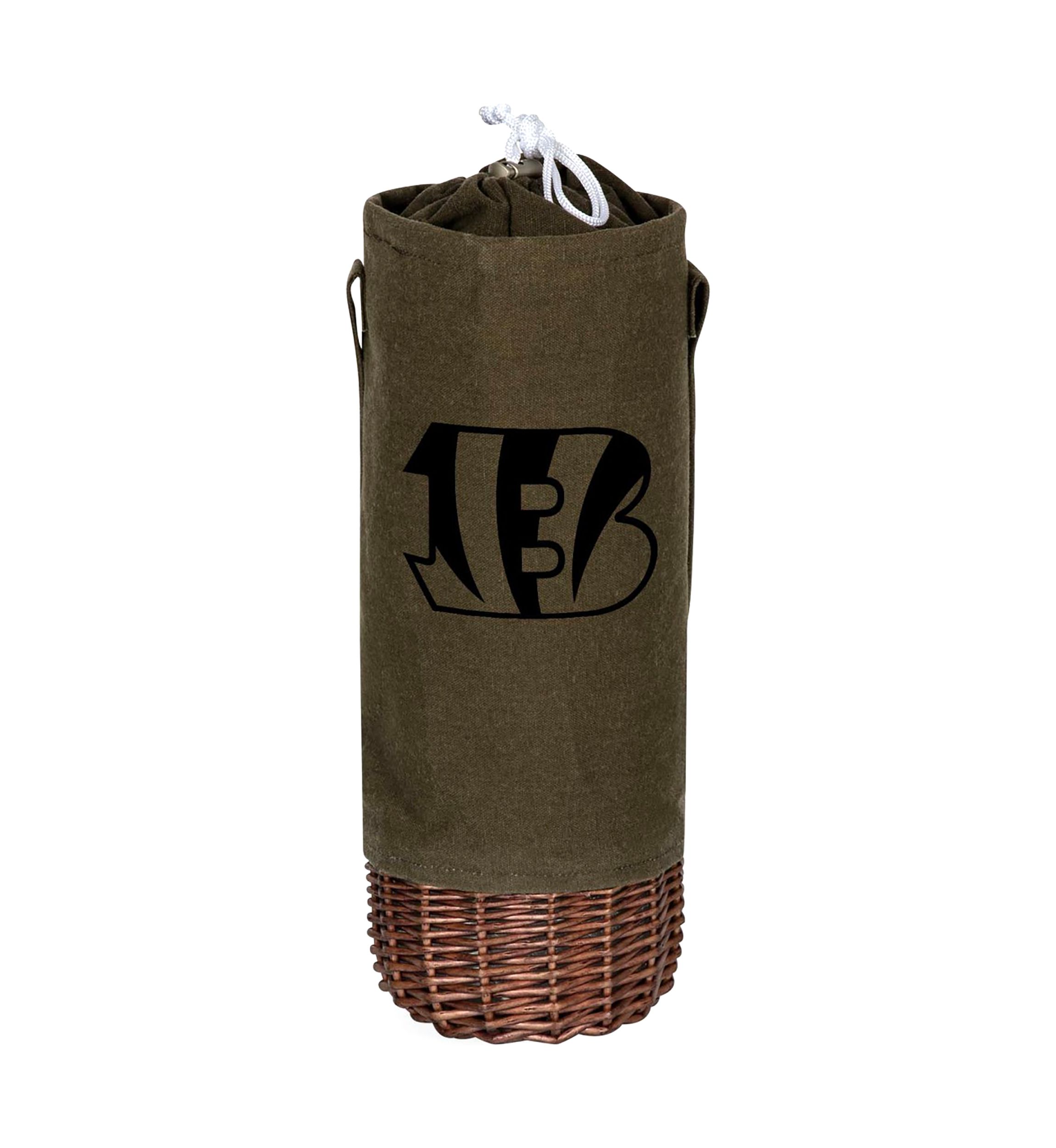 NFL Cincinnati Bengals Malbec Insulated Canvas and Willow Wine Bottle Basket