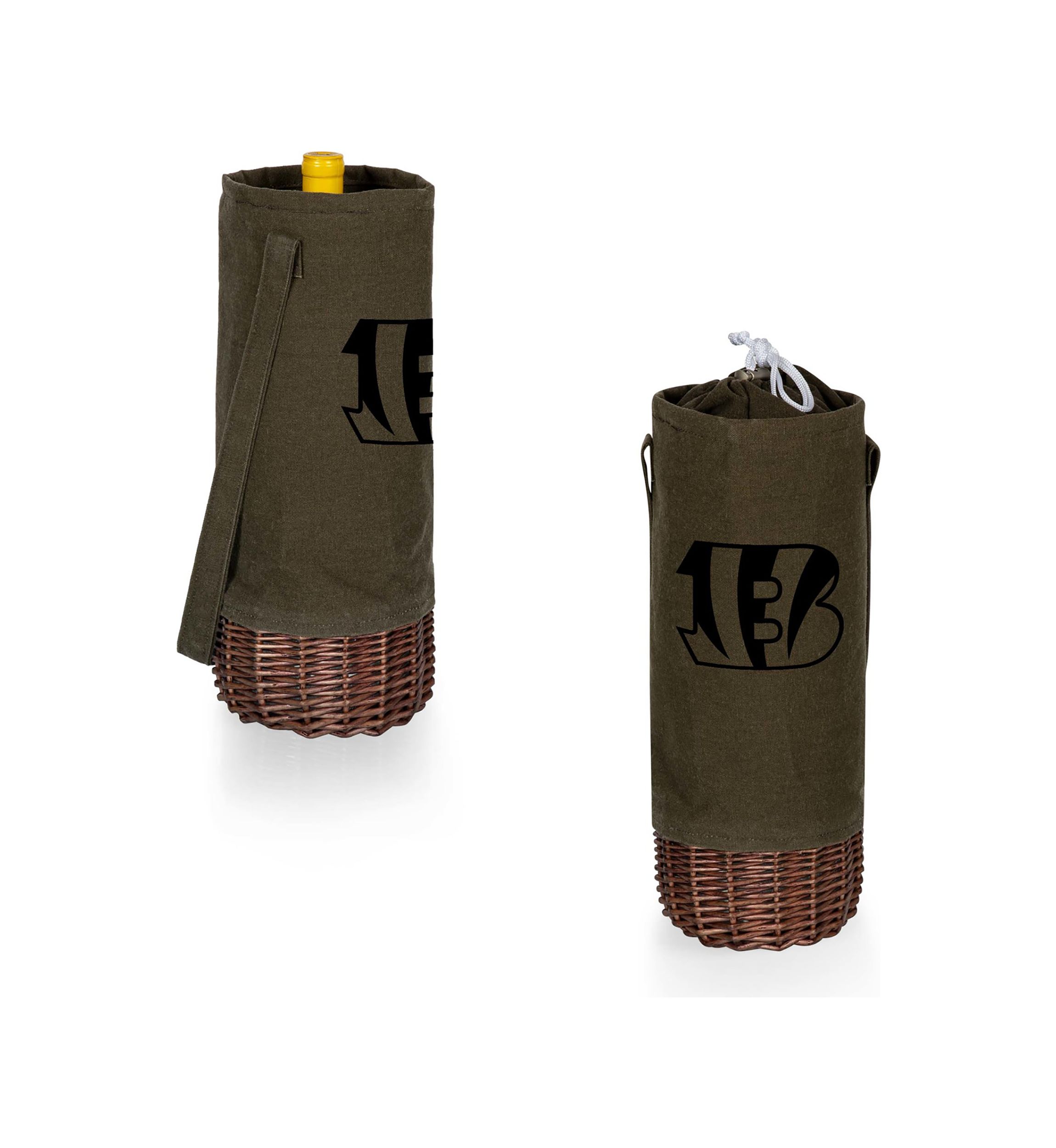 NFL Cincinnati Bengals Malbec Insulated Canvas and Willow Wine Bottle Basket