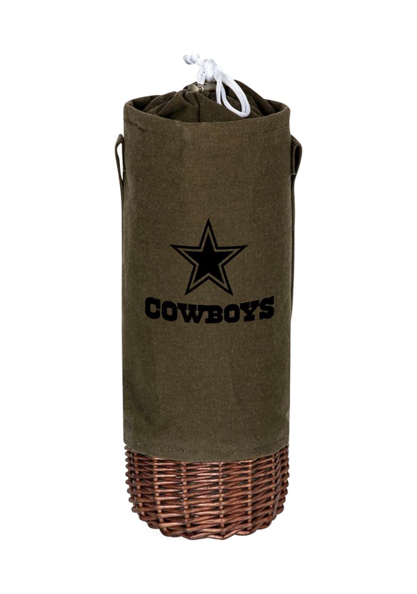NFL Dallas Cowboys Malbec Insulated Canvas and Willow Wine Bottle Basket