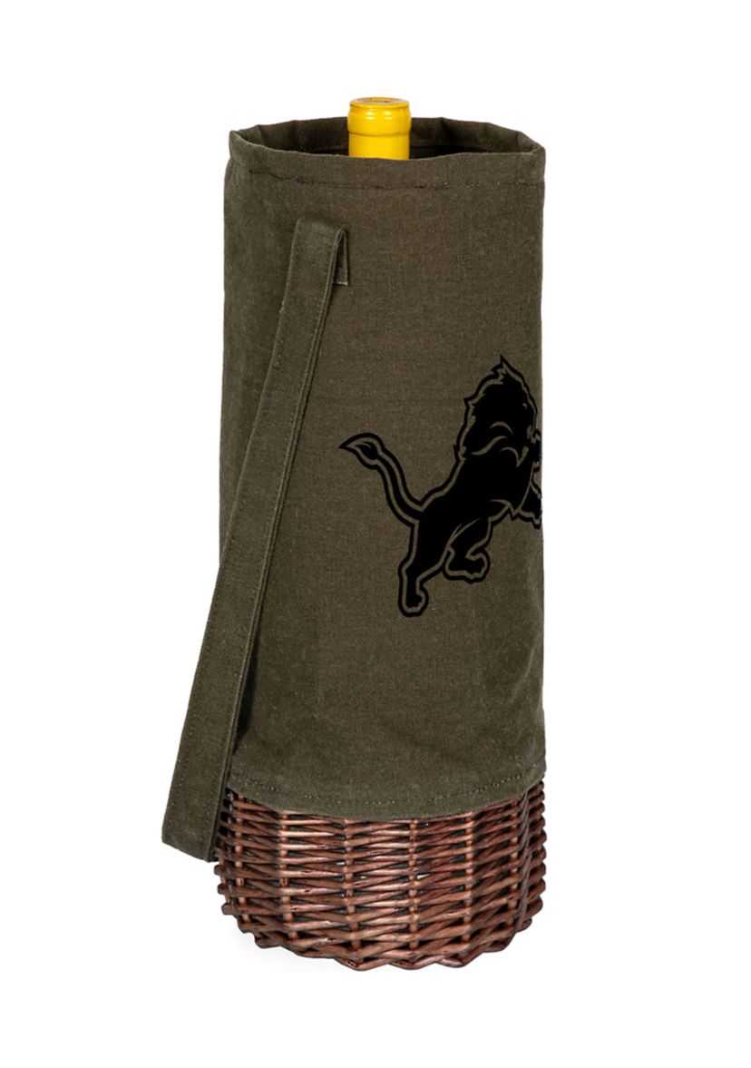 NFL Detroit Lions Malbec Insulated Canvas and Willow Wine Bottle Basket