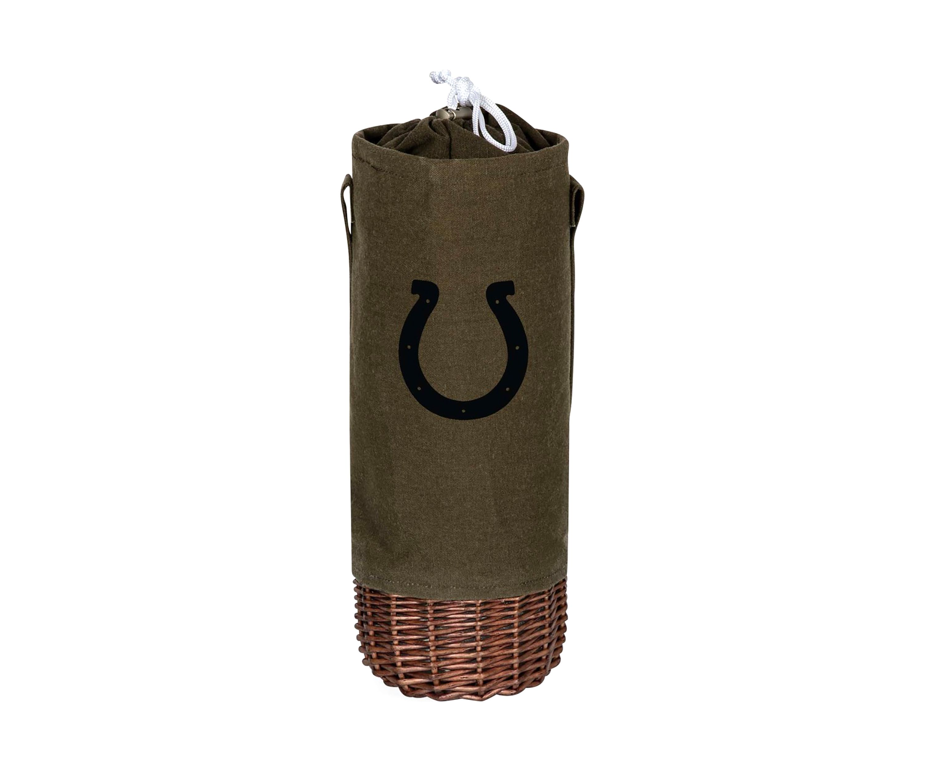 NFL Indianapolis Colts Malbec Insulated Canvas and Willow Wine Bottle Basket