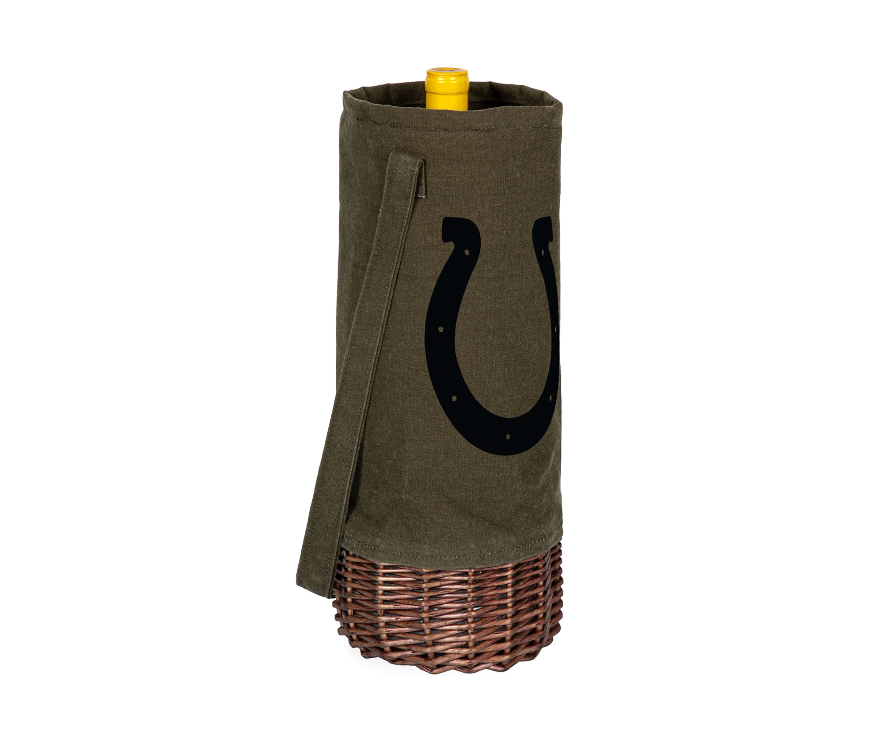 NFL Indianapolis Colts Malbec Insulated Canvas and Willow Wine Bottle Basket