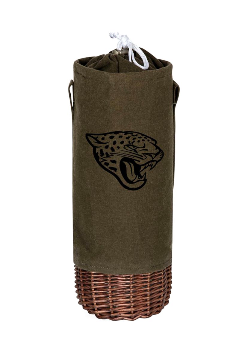 NFL Jacksonville Jaguars Malbec Insulated Canvas and Willow Wine Bottle Basket