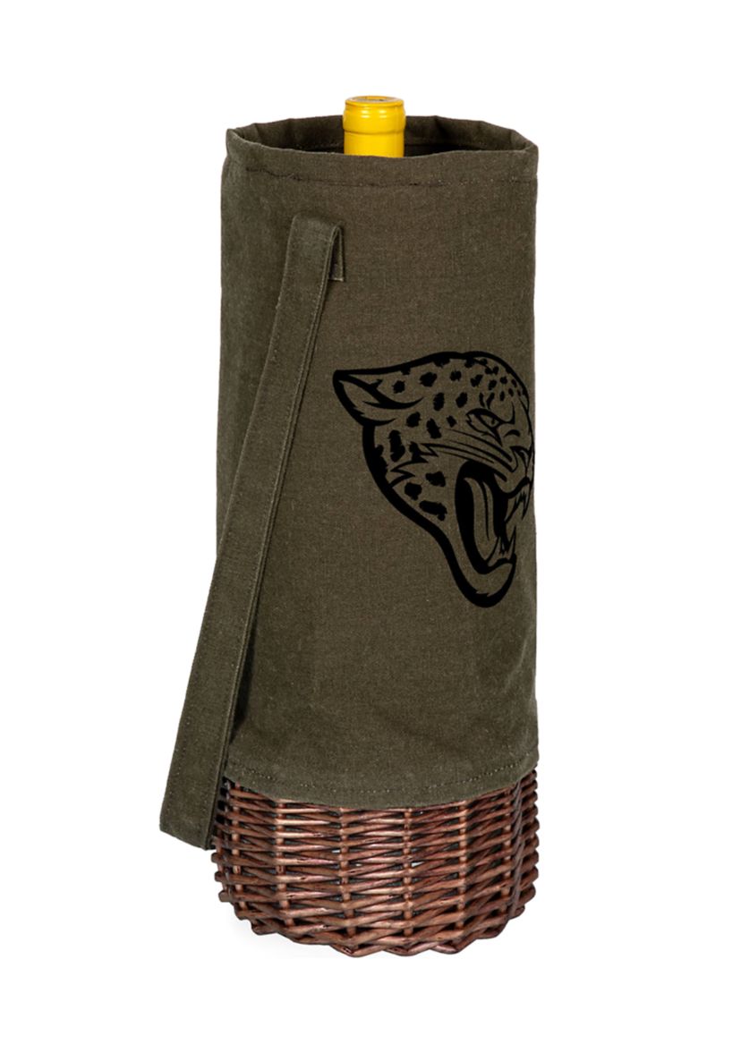 NFL Jacksonville Jaguars Malbec Insulated Canvas and Willow Wine Bottle Basket