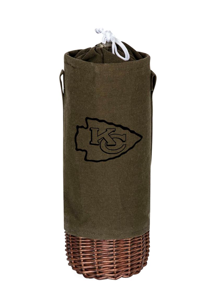 NFL Kansas City Chiefs Malbec Insulated Canvas and Willow Wine Bottle Basket