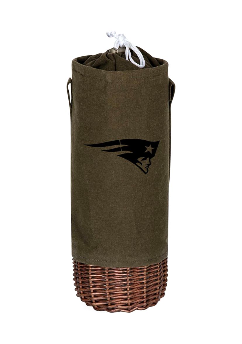 NFL New England Patriots Malbec Insulated Canvas and Willow Wine Bottle Basket