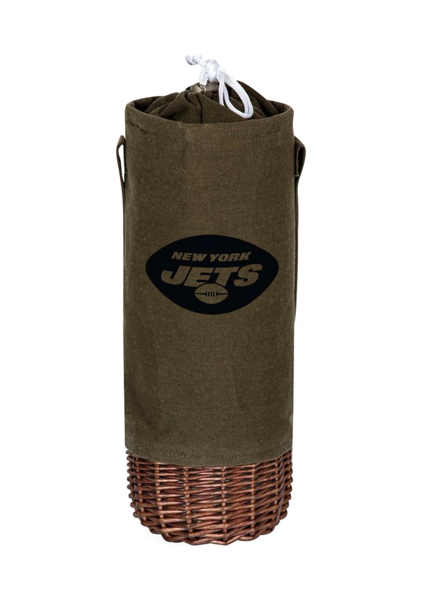 NFL New York Jets Malbec Insulated Canvas and Willow Wine Bottle Basket