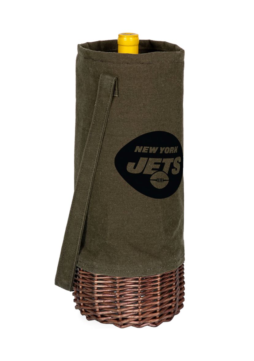 NFL New York Jets Malbec Insulated Canvas and Willow Wine Bottle Basket