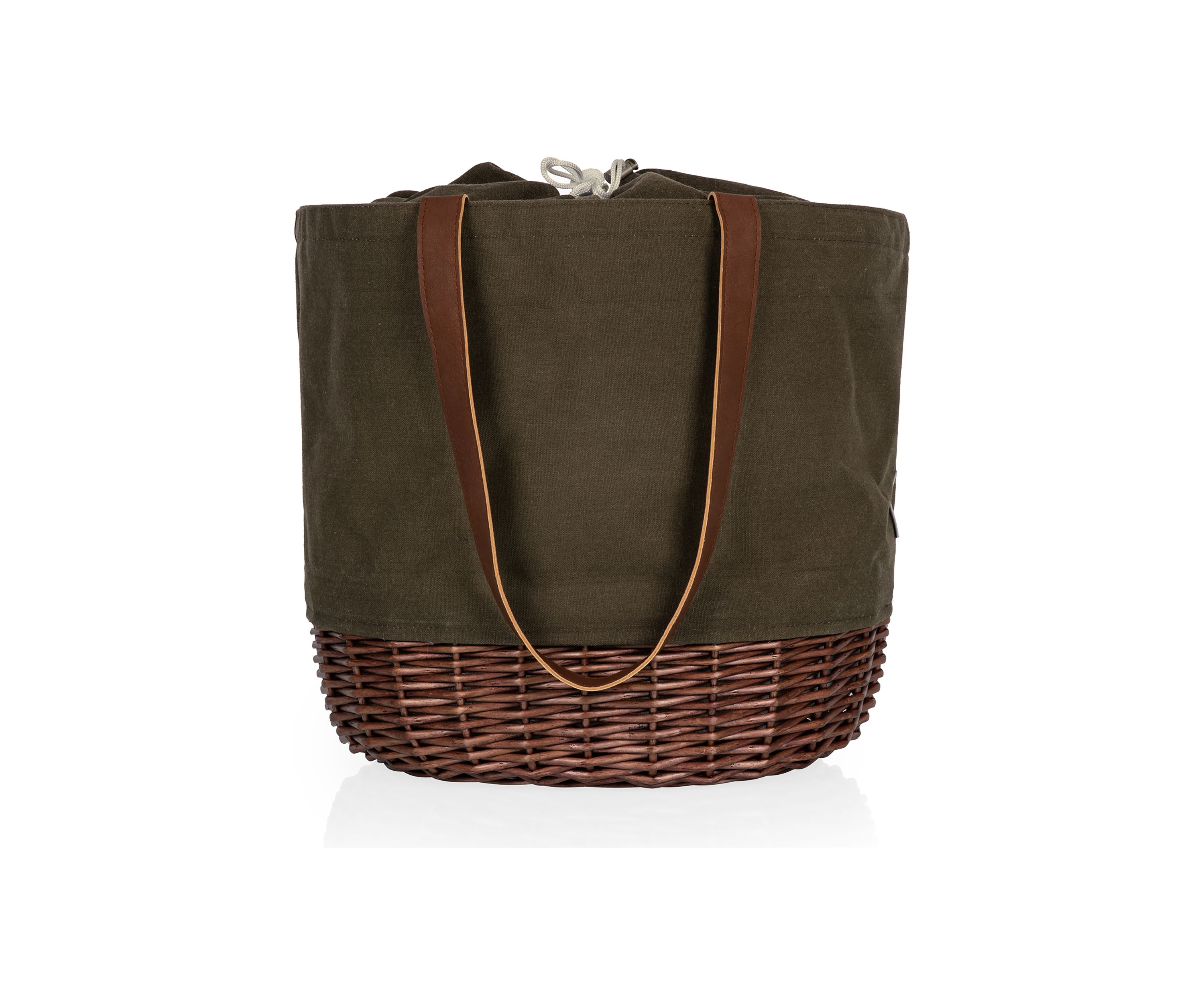 Coronado Canvas and Willow Basket Tote