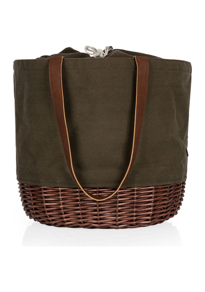 Coronado Canvas and Willow Basket Tote
