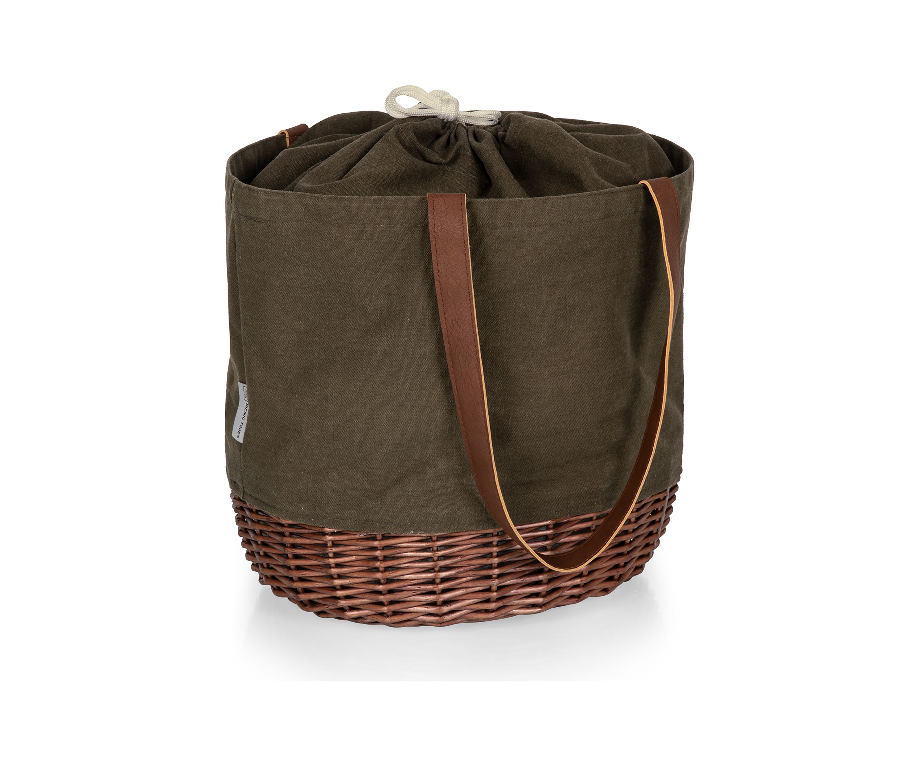 Coronado Canvas and Willow Basket Tote