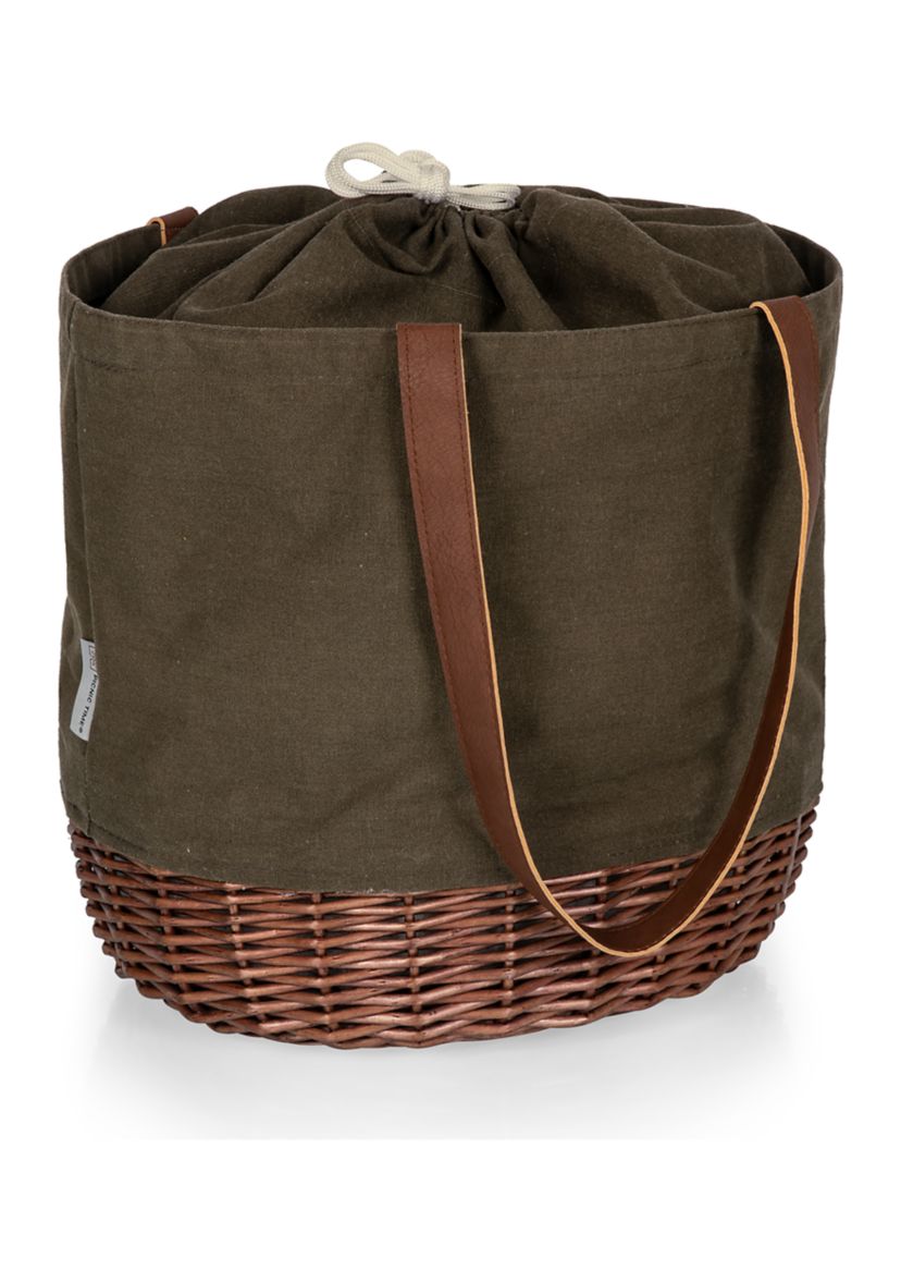 Coronado Canvas and Willow Basket Tote