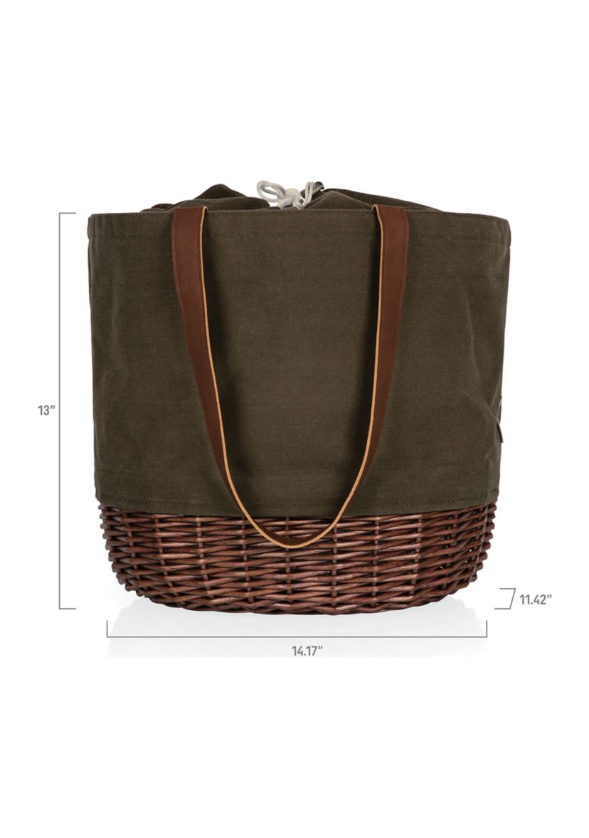 Coronado Canvas and Willow Basket Tote