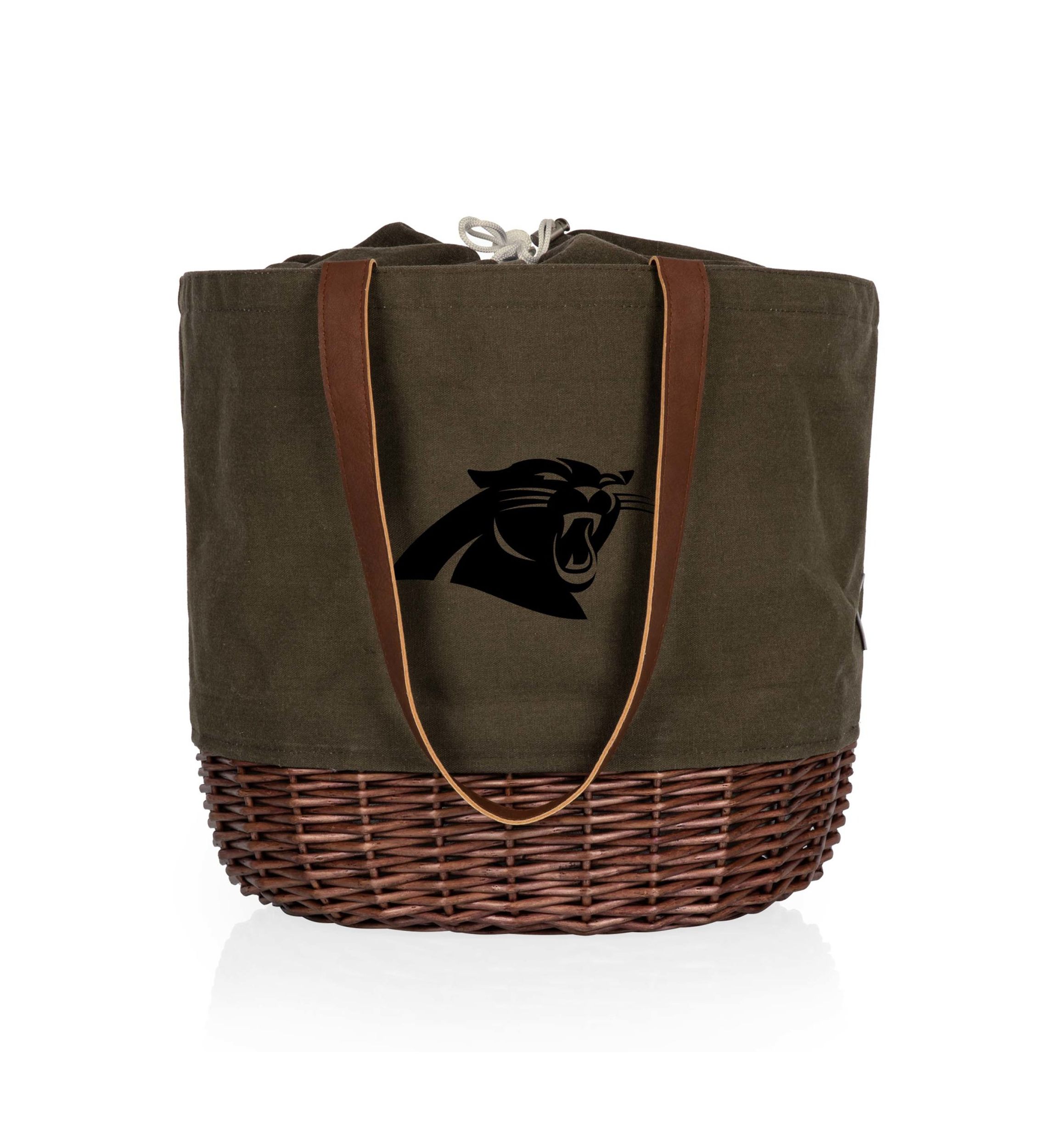 NFL Carolina Panthers Coronado Canvas and Willow Basket Tote