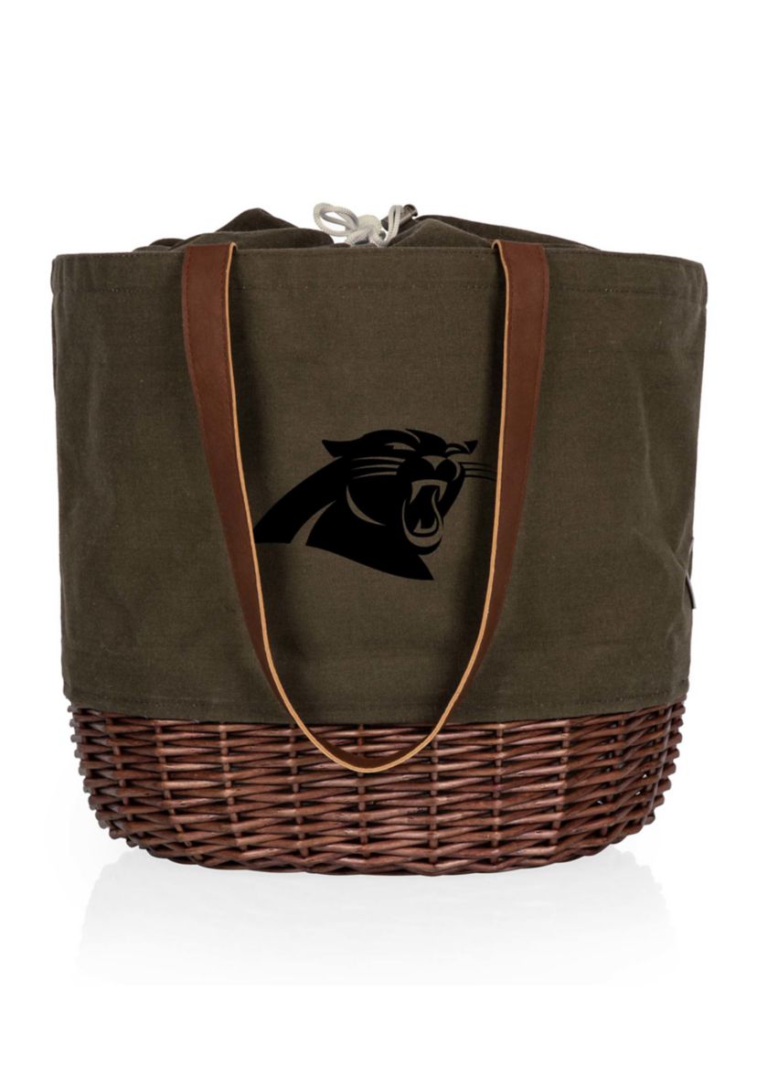 NFL Carolina Panthers Coronado Canvas and Willow Basket Tote