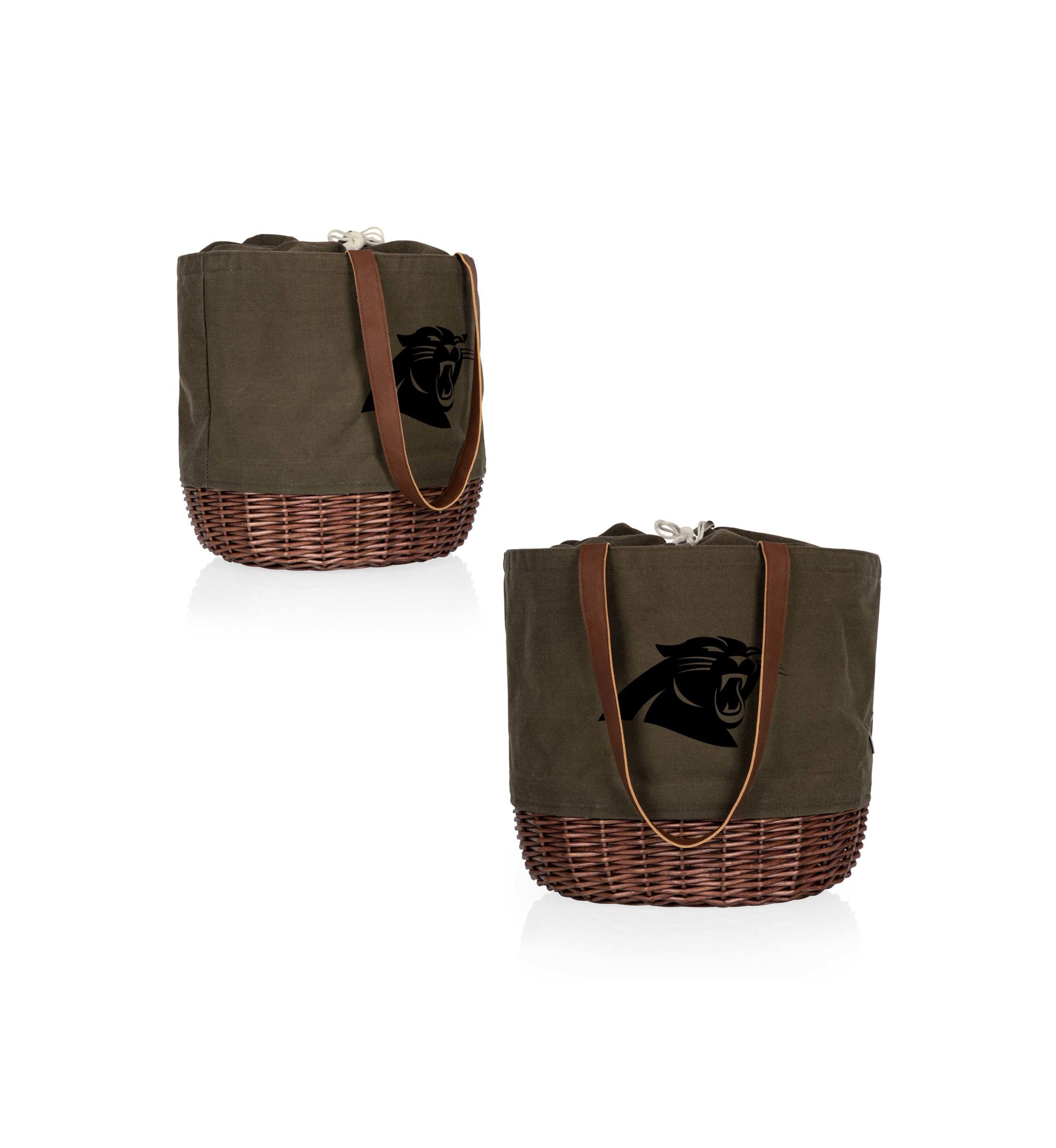 NFL Carolina Panthers Coronado Canvas and Willow Basket Tote