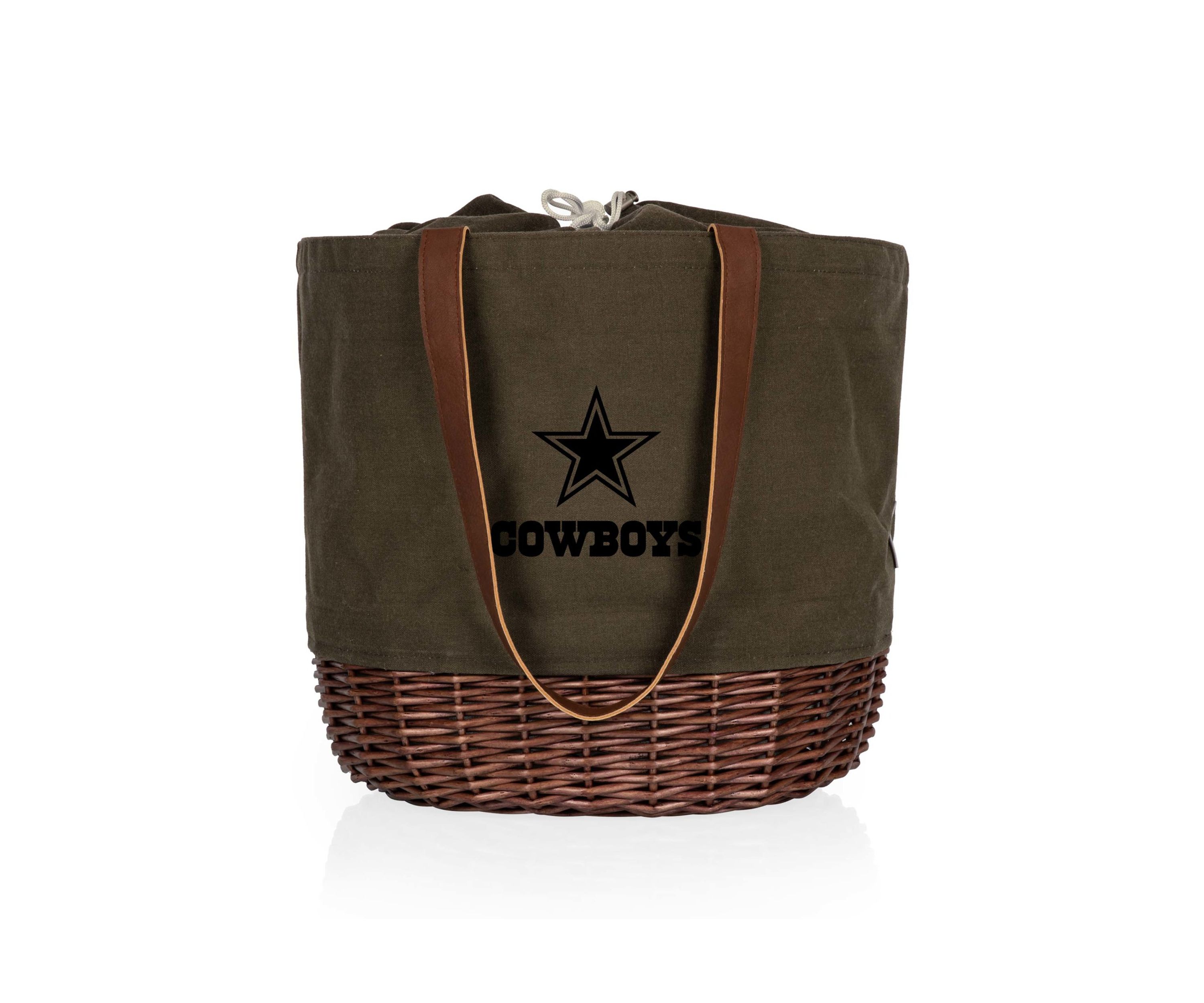 NFL Dallas Cowboys Coronado Canvas and Willow Basket Tote