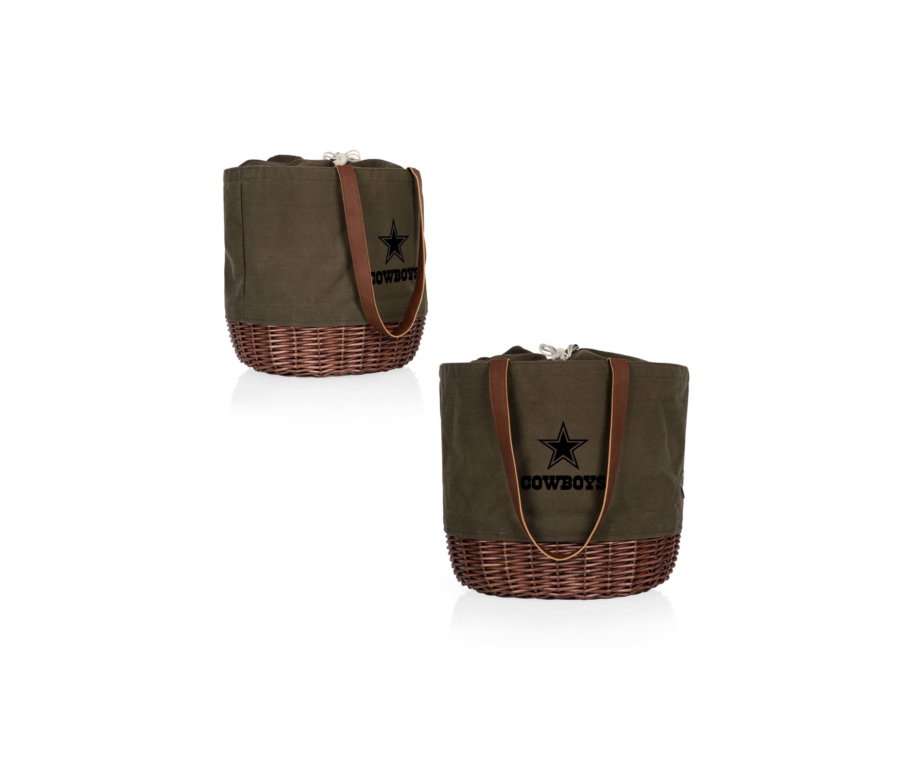 NFL Dallas Cowboys Coronado Canvas and Willow Basket Tote