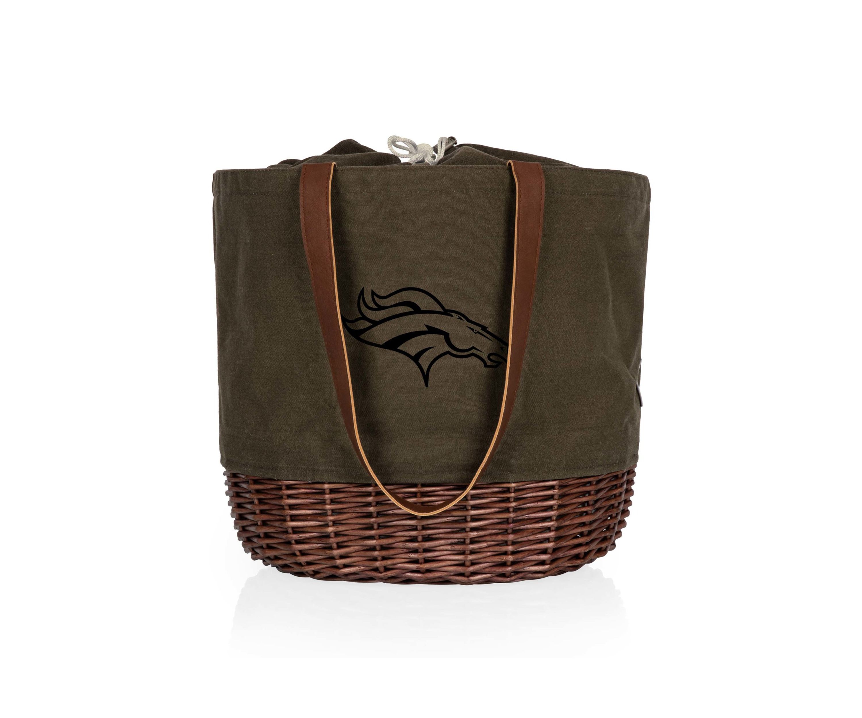 NFL Denver Broncos Coronado Canvas and Willow Basket Tote