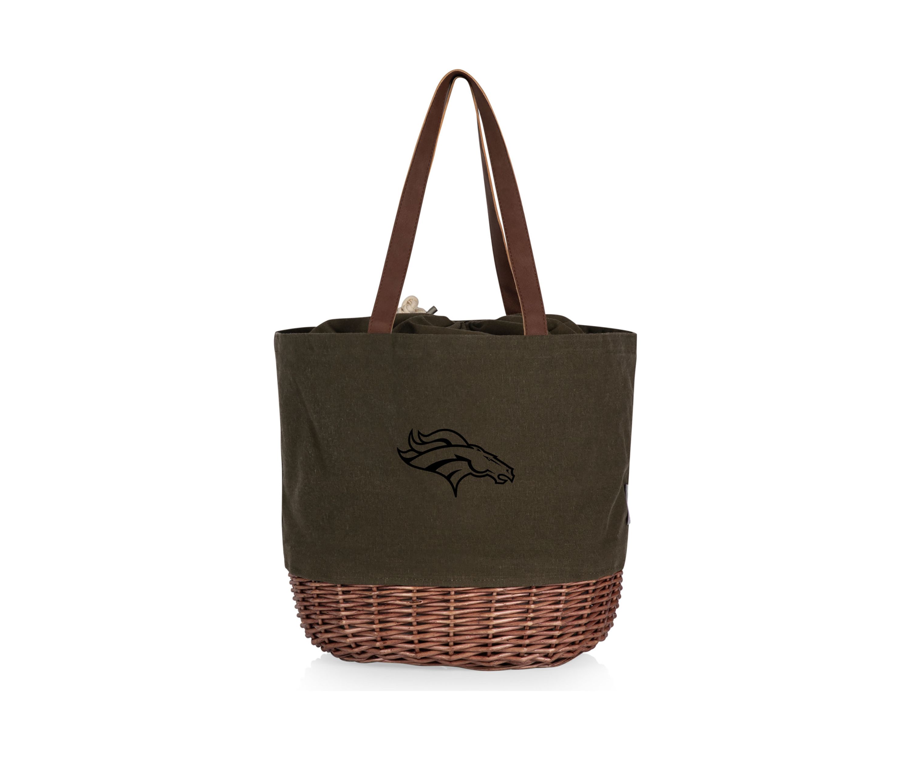 NFL Denver Broncos Coronado Canvas and Willow Basket Tote