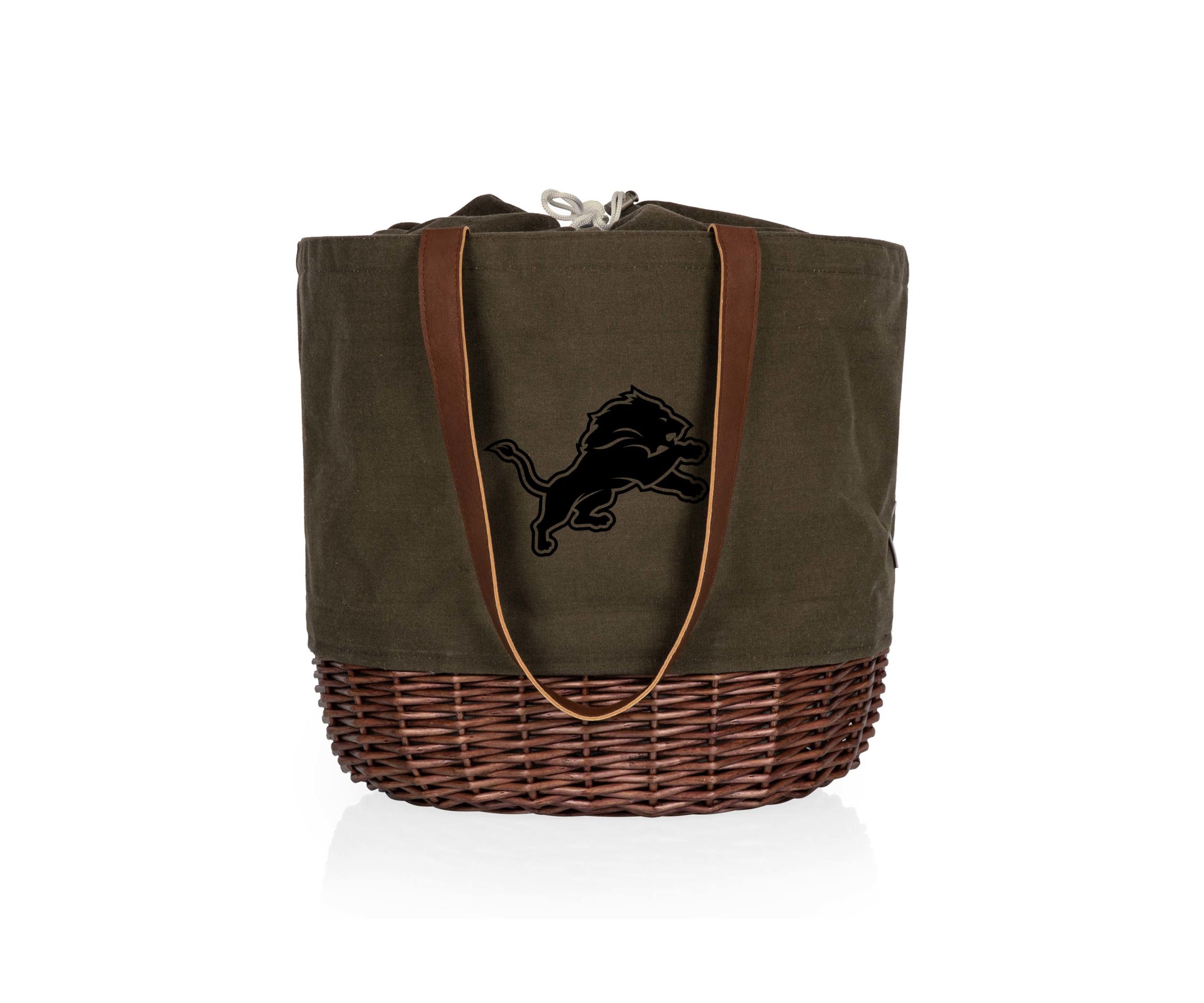 NFL Detroit Lions Coronado Canvas and Willow Basket Tote