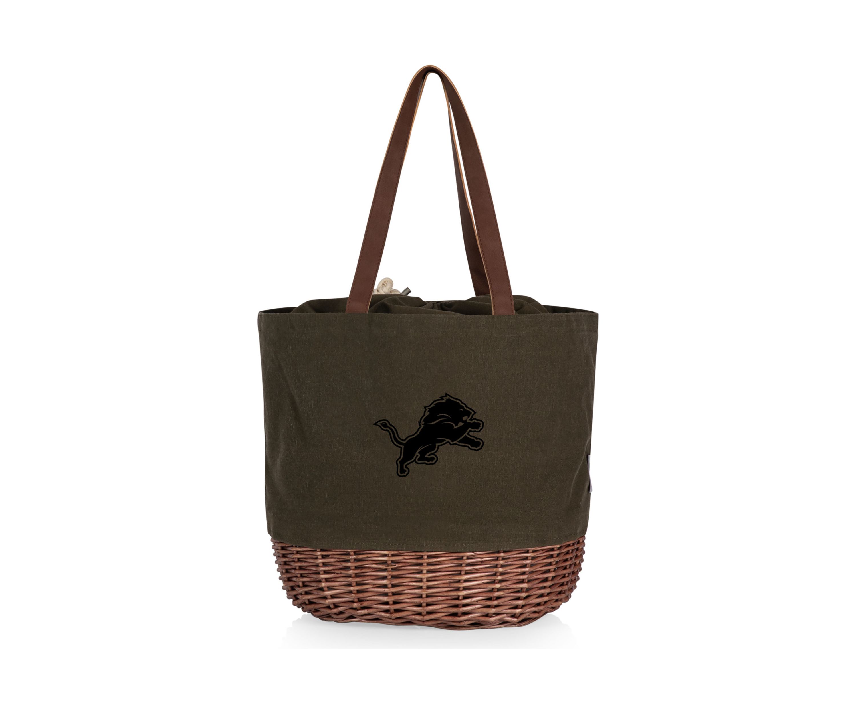 NFL Detroit Lions Coronado Canvas and Willow Basket Tote