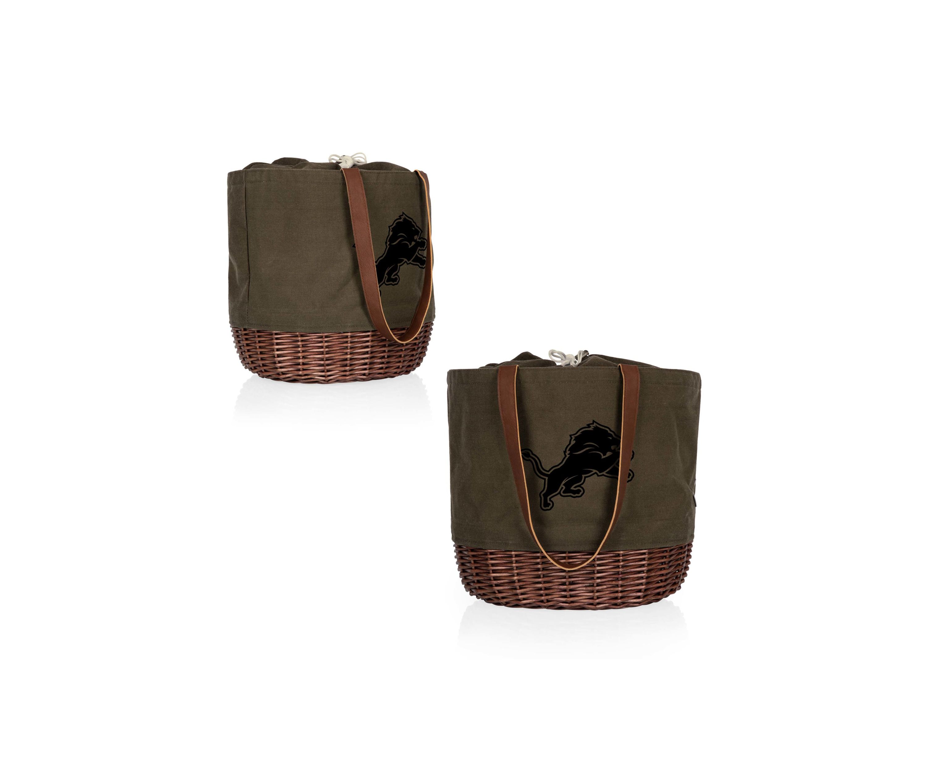 NFL Detroit Lions Coronado Canvas and Willow Basket Tote