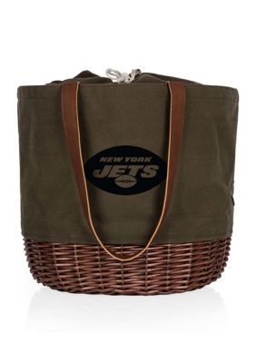 Heritage Nfl New York Jets Coronado Canvas And Willow Basket Tote