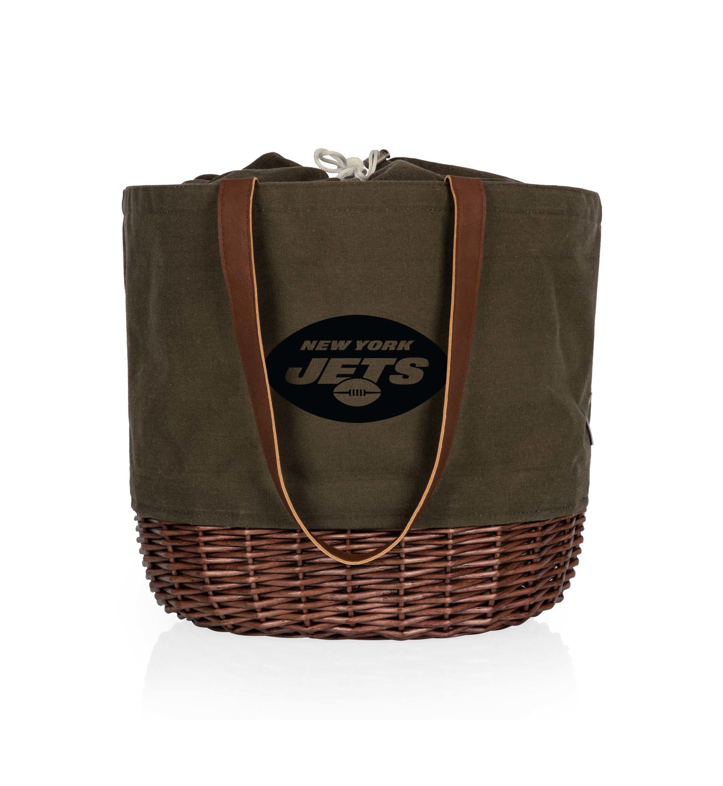 NFL New York Jets Coronado Canvas and Willow Basket Tote