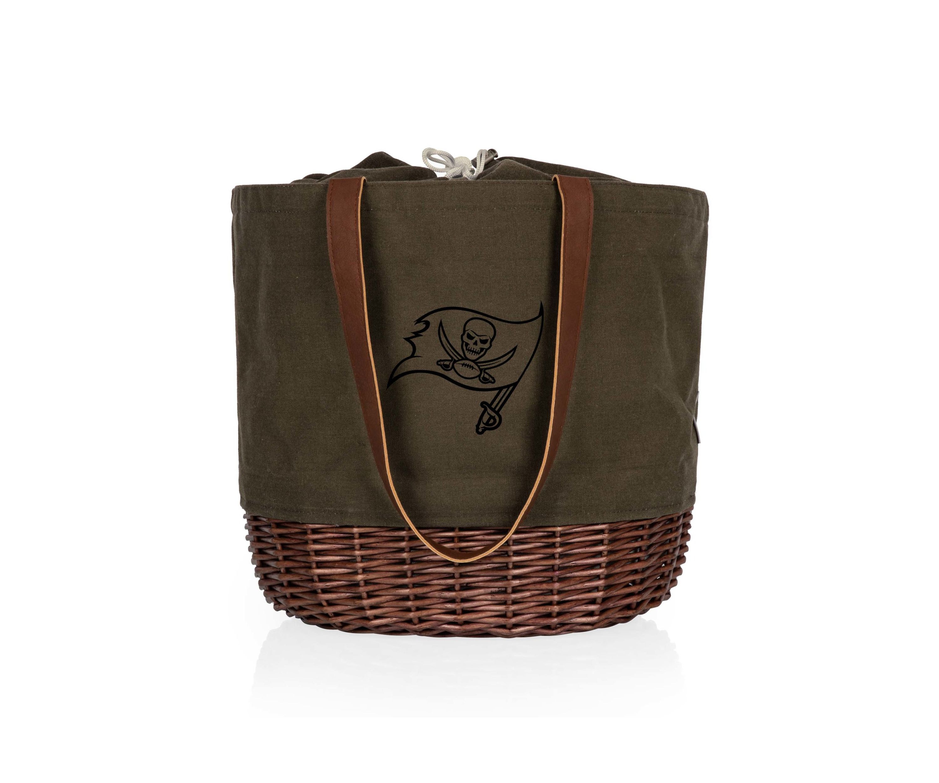 NFL Tampa Bay Buccaneers Coronado Canvas and Willow Basket Tote