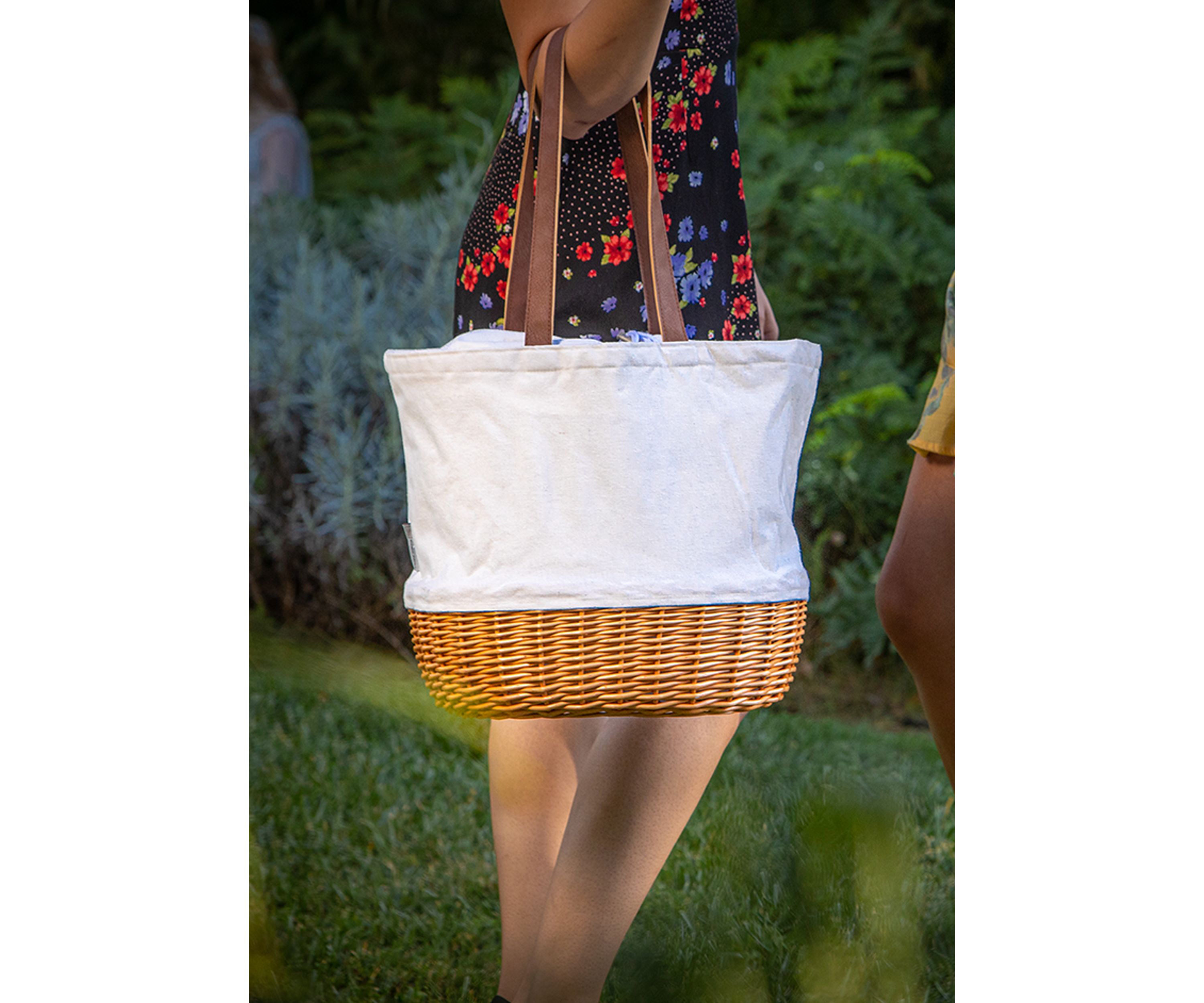 Coronado Canvas and Willow Basket Tote