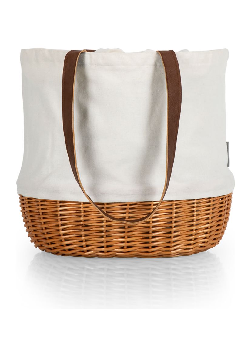 Coronado Canvas and Willow Basket Tote
